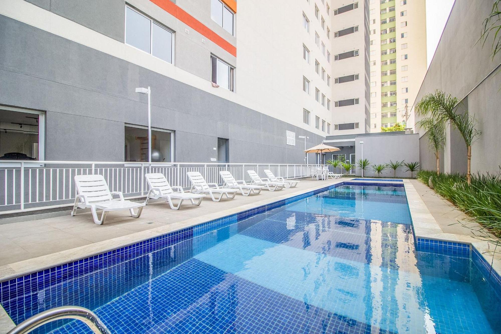 סאו פאולו Charmoso Studio No Bras Com Piscina - Metro Bras מראה חיצוני תמונה